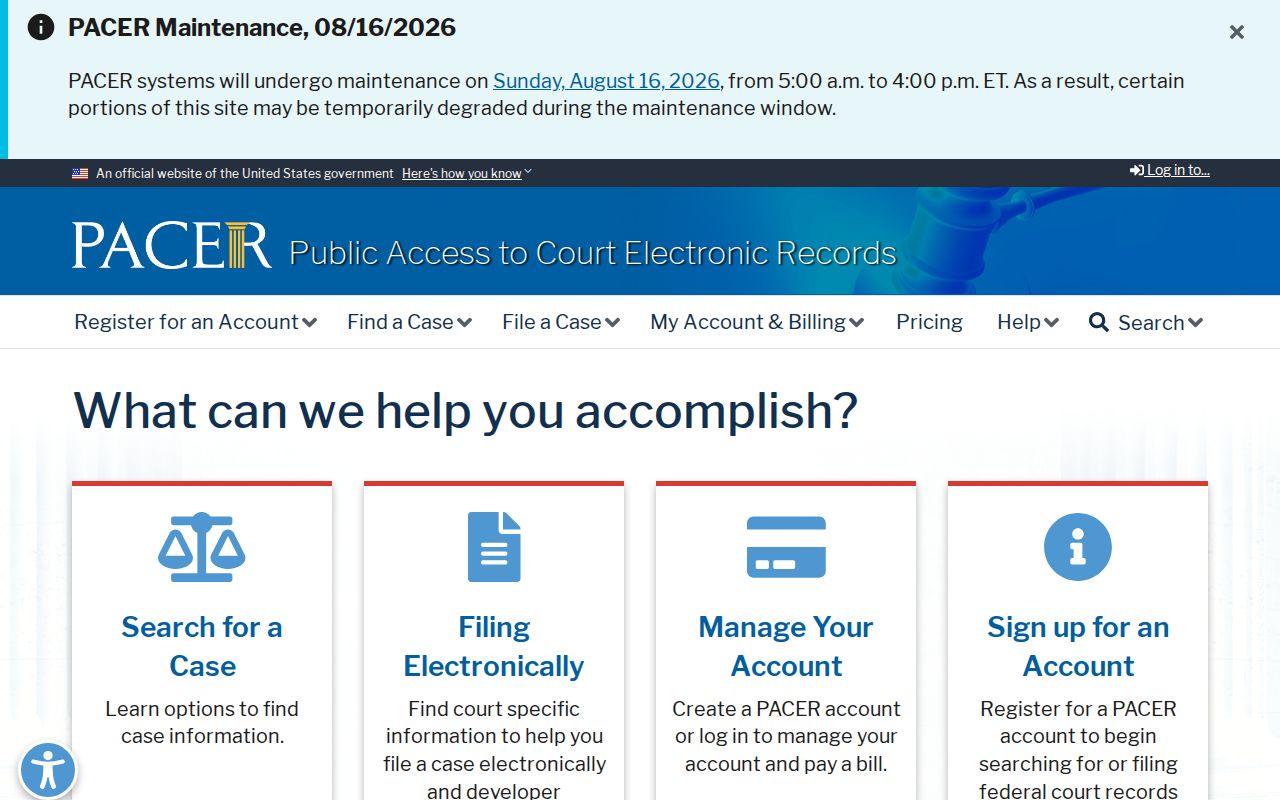Wood County criminal court cases federal PACER search