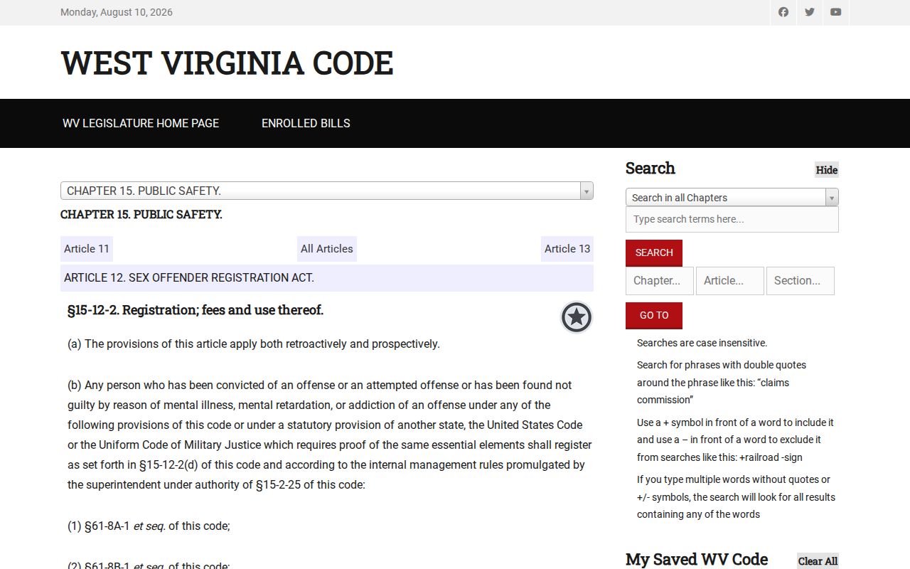 Wood County sex offender registry registration requirements statute